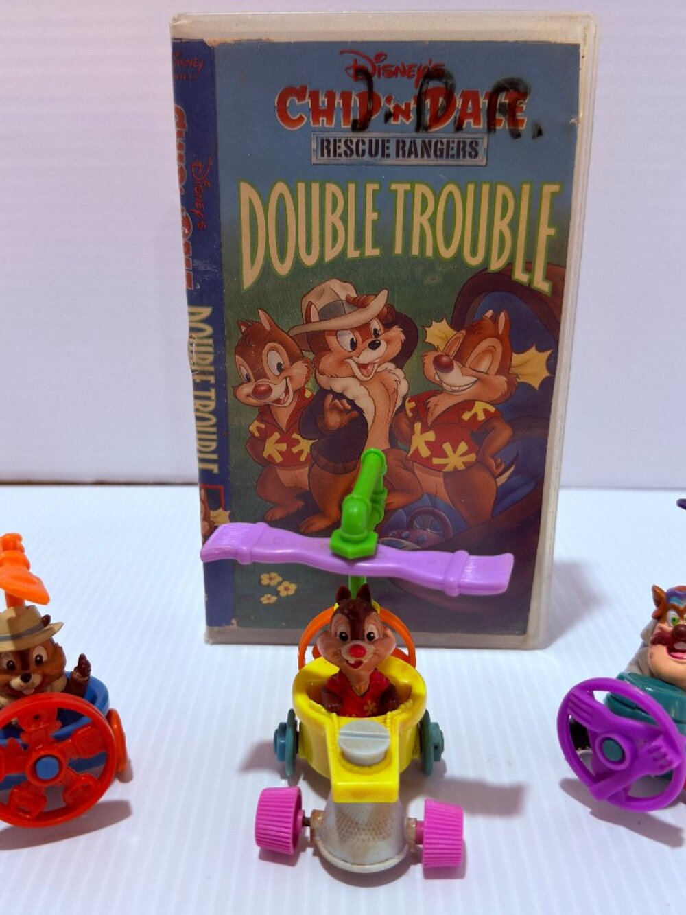 Vintage 1989 McDonald’s Rescue Rangers Roto-Roadster’s + VHS Movie